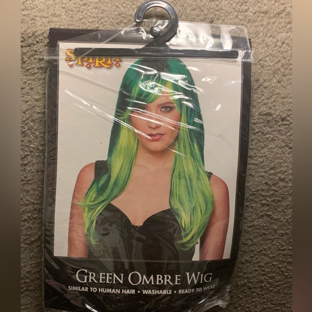💚 Spirit Halloween Green Ombré Wig 💚